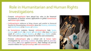 Human Rights Investigation Forensic Anthropology in Humanitarian and Human Rights Investigations ...