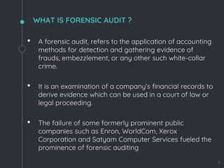 Forensic audit | PPTX