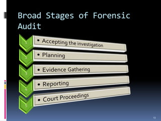 Broad Stages of Forensic Audit13