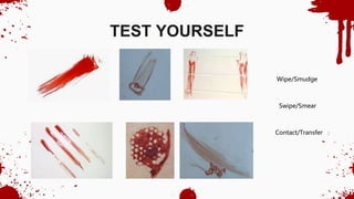 TEST YOURSELF
Contact/Transfer
Swipe/Smear
Wipe/Smudge
 