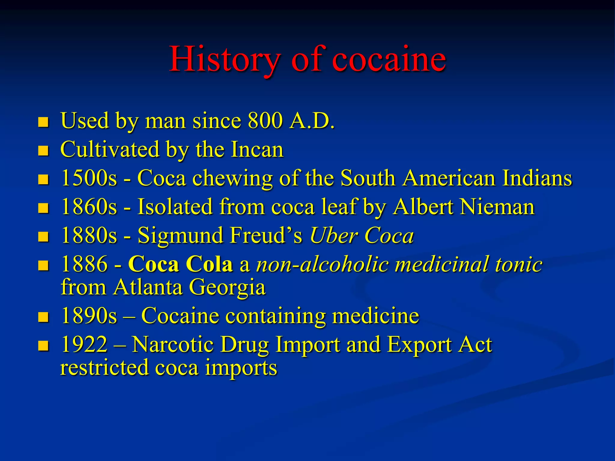 Forensic cocaine drug abuse PPT(02)