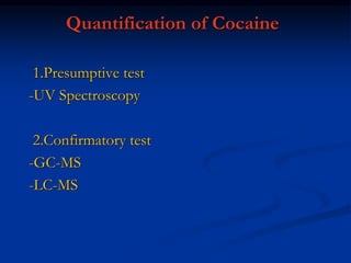 Forensic cocaine drug abuse | PPT