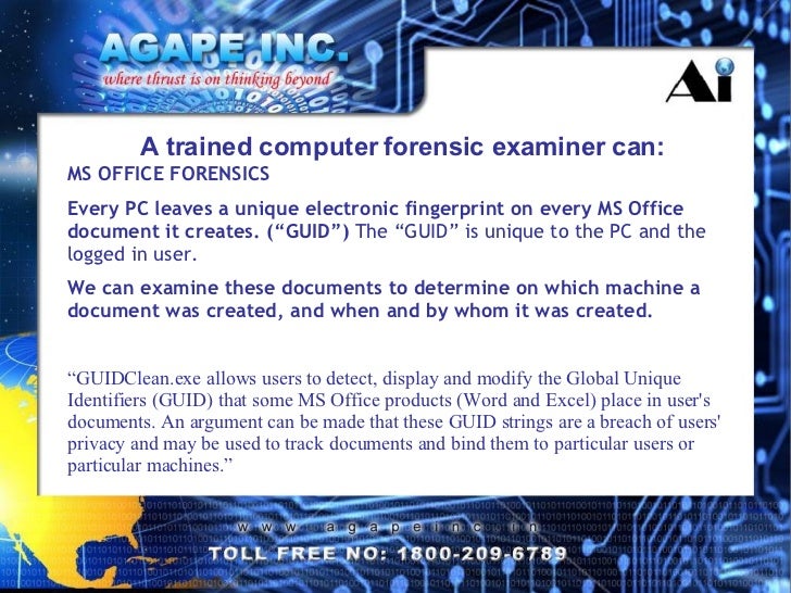 Role of a Forensic Investigator