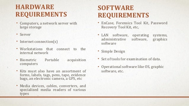 Forensic laboratory setup requirements