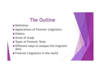 Forensic Linguistics | PPTX