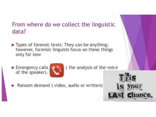 Forensic Linguistics | PPTX