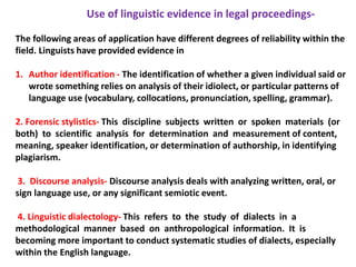 Forensic Linguistics | PPTX