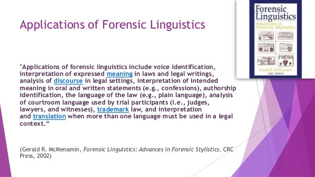forensic linguist forensic linguist