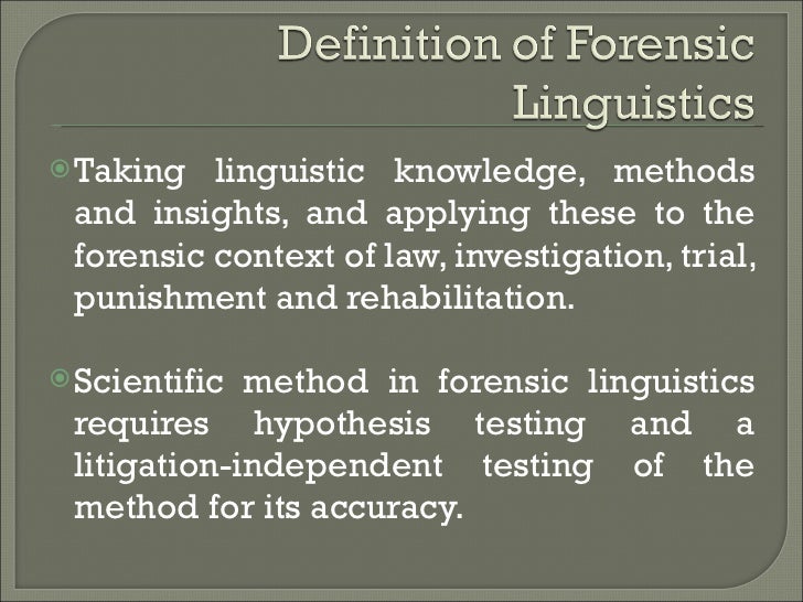 forensic linguist
