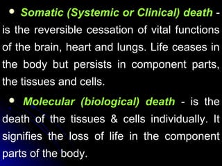 Forensic medical theory of death | PPT