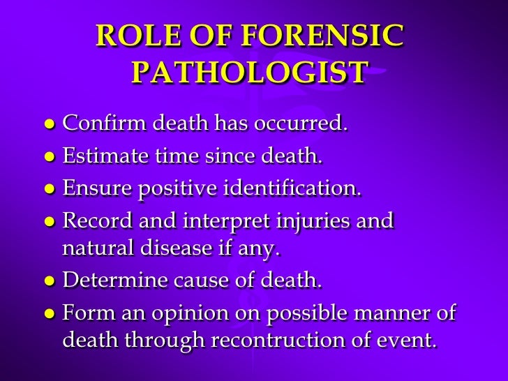 Forensic medicine (forensic pathology)
