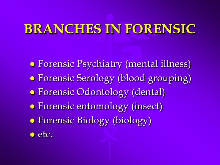 Forensic medicine (forensic pathology)