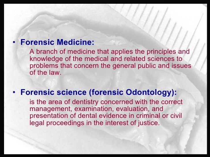 Forensic Odontology Dentistry