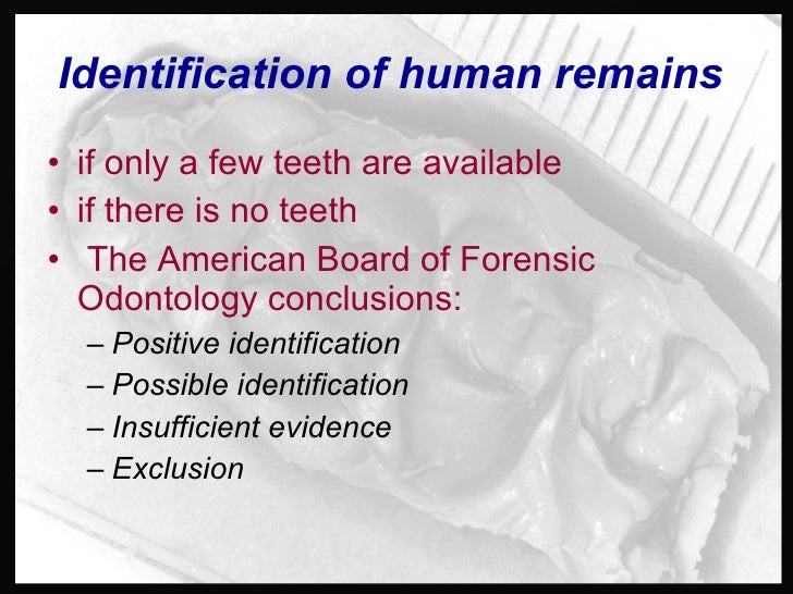 Forensic Odontology Dentistry