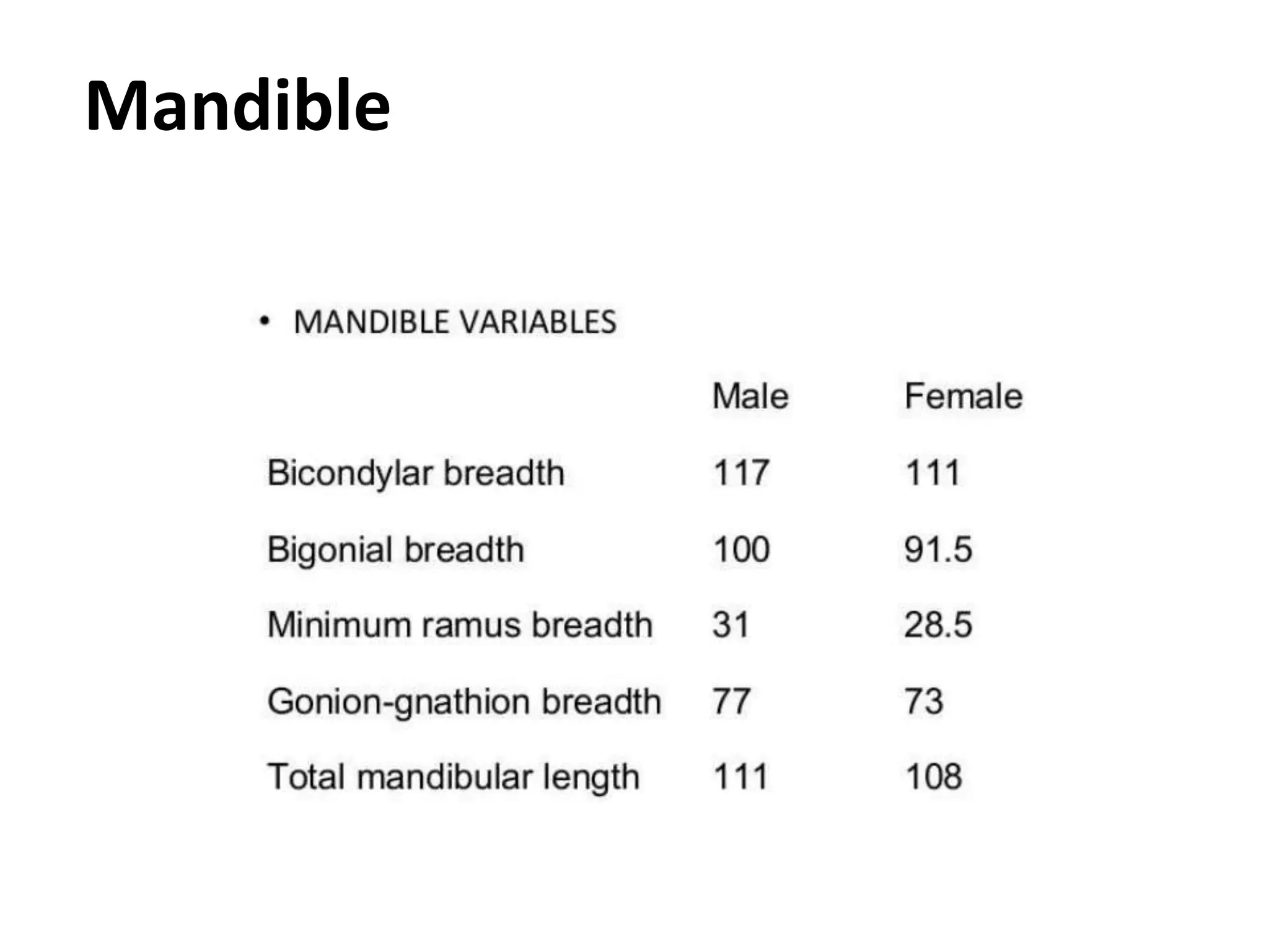Mandible
 