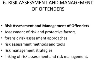 Forensics Risk forensic psychology introduction | PPT