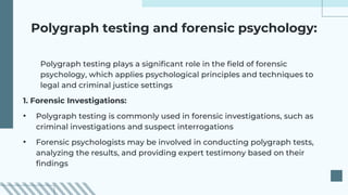 Forensics Polygraph Poly graph testing | PPTX