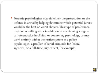 Forensic Psychology help in life to deduction and inference.ppsx
