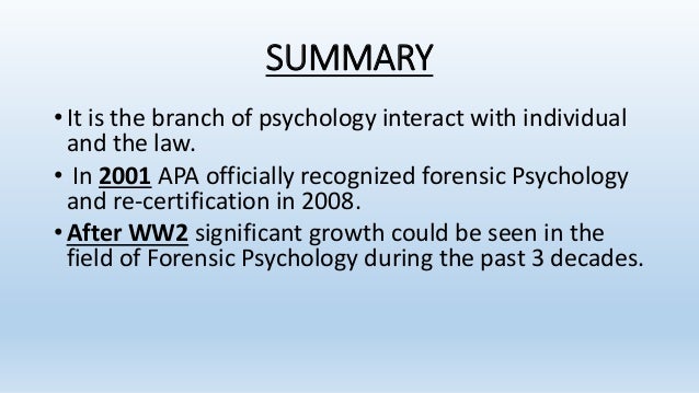 Apa Division Of Forensic Psychology Apa Division Of Forensic Psychology