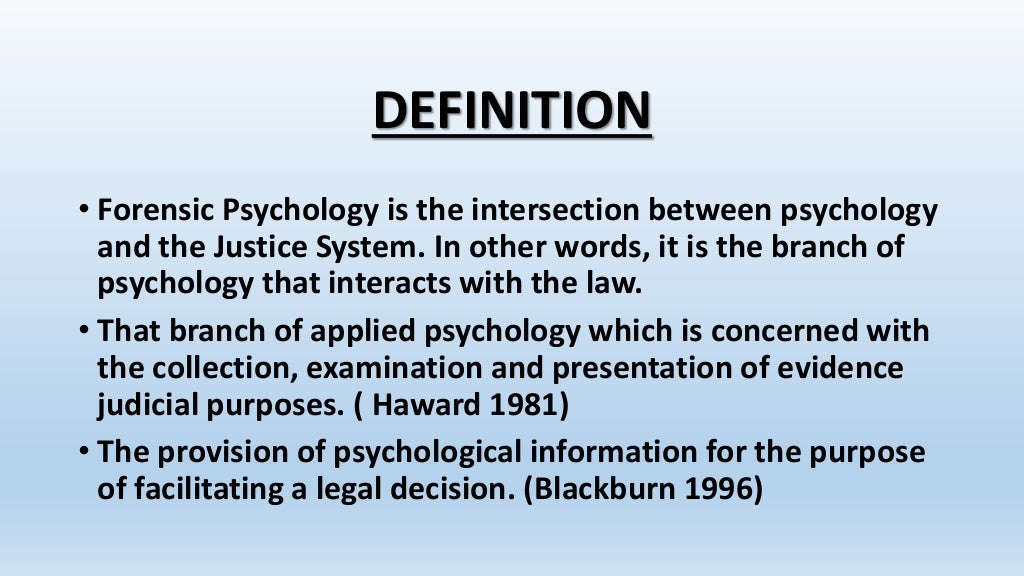 APA division of Forensic Psychology