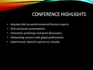 Global Congress on Forensic Science and Research | PDF