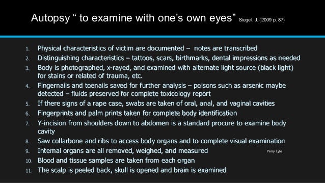 Forensics cause & manner of death