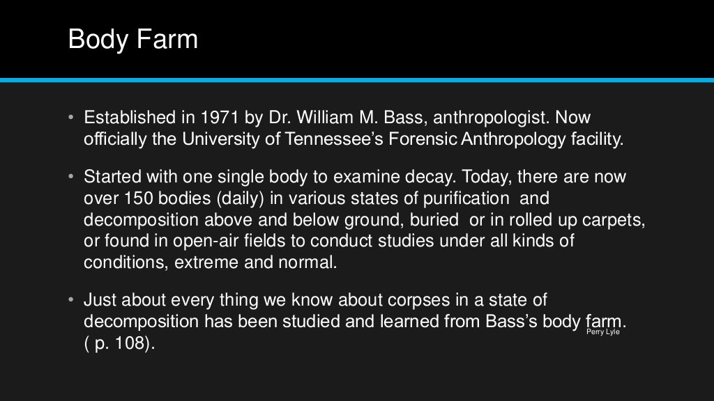 Forensics cause & manner of death