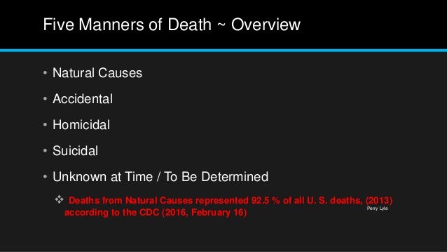 Forensics cause & manner of death