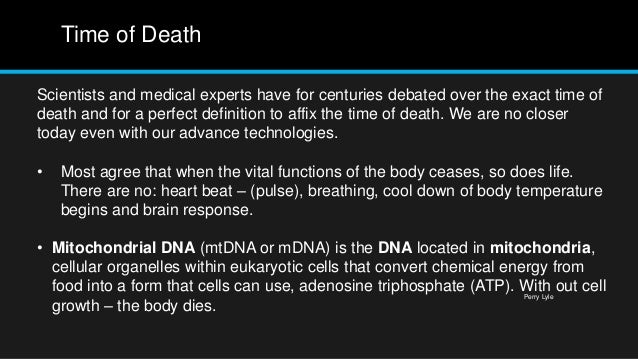 Forensics cause & manner of death