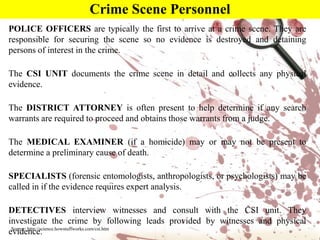  Establish key elements of a crime