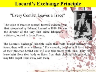 Crime Scene (con’t)Preliminary observations and interviews will be doneVictims are quarantined and questioned, without any physical disturbanceArea must be searchedInitial officers must be interviewedScene must be described in a report All items must be measured and photographed 