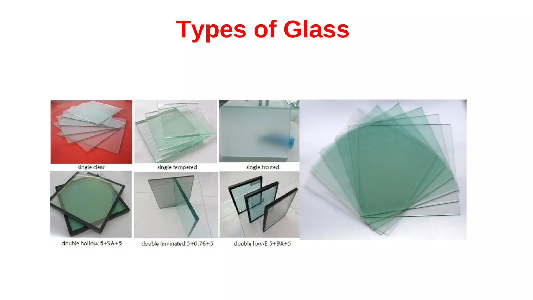 Types of Glass
 