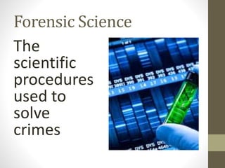 Forensic Science Vocabulary | PPTX