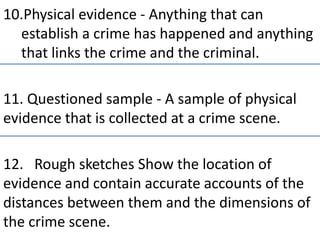 Forensic science vocab unit 2 | PPT