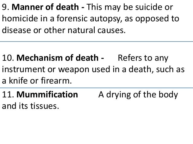 Forensic science vocab unit 6
