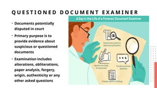 Example Forensic Reciprocal Roles Forensic Team Members and their roles.pptx