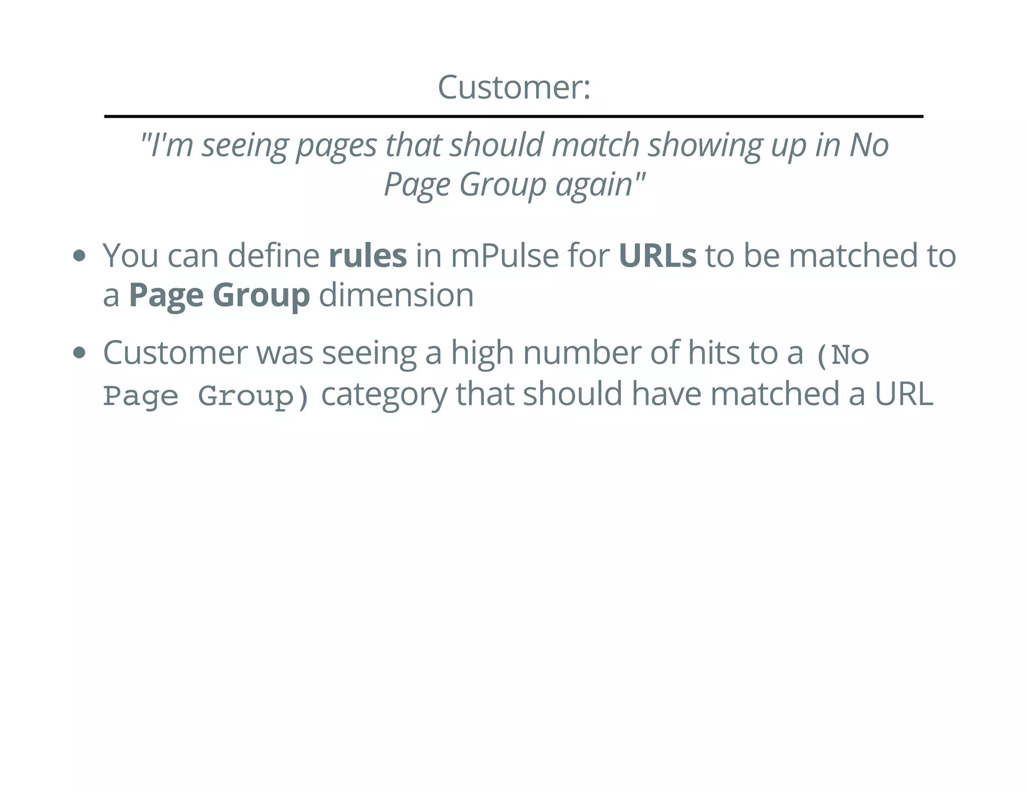 WHY NOT
RESOURCETIMING?
Doesn't ResourceTiminghave all of the data we need?
ResourceTiming events are only added to the buffer after
they complete
In order to extend the SPA navigation end time, we have
to know if any resource fetches are outstanding
 
