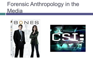 Forensic Anthropology in the
Media
 