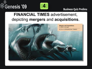4
 FINANCIAL TIMES advertisement,
depicting mergers and acquisitions.
 