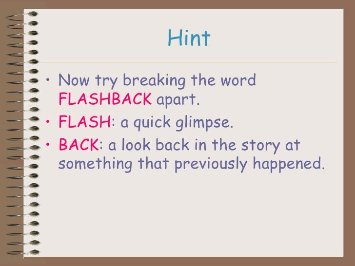 How to write a flashback