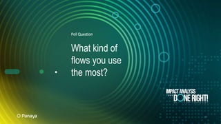 10
Poll Question
What kind of
flows you use
the most?
 