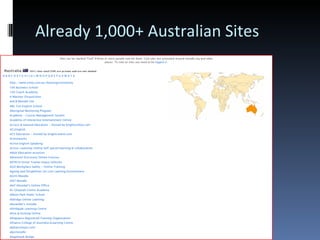 Already 1,000+ Australian Sites 