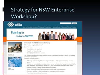 Strategy for NSW Enterprise Workshop? 