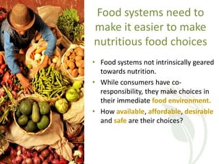 Foresight Report on food systems and diets: Facing the challenges of ...