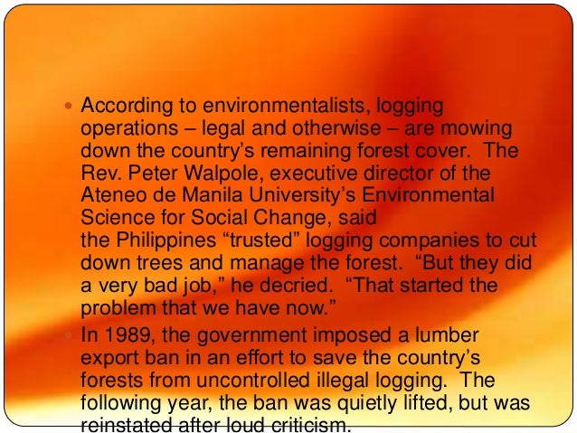 Destruction Of Natural Resources In The Philippines Destruction Of Natural Resources In The Philippines