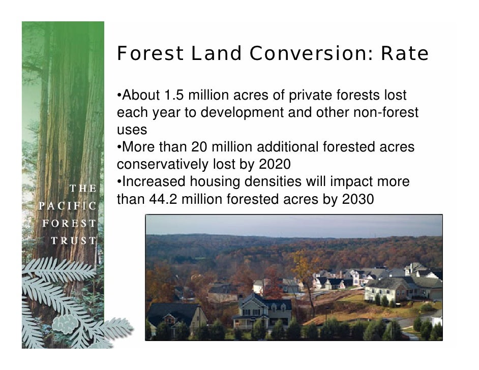 Forest Land Conversion Threats and Opportunities for Rural Western C…