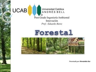 UCAB Universidad Católica
A N D R É S B E L L
O
Post Grado Ingeniería Ambiental
Innovación
Prof.: Eduardo Buroz
Presentado por:Hernández Kar
 