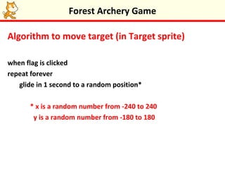 Movement Target Sprite Forest Archery Game | PPT