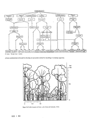 of1w

____
4".
.
-j[4,1
117 V( (lf
.. a, .N ...­ ' t O o WIc
.ISome consid,rations to be used in choosing ,i a' ppro~priatec melhod
I "'-]
For (Icscribing or analysing vegetation.
SS(I r
'50
0 feet 50
Figure 9.6 ProflIe ,fterDavis & Richards, 1933).diagram of forest 

"rT--
82

 