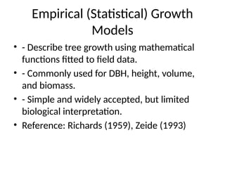 Forest_Growth_Models.pptx FOREST GROWTH MODEL | PPTX